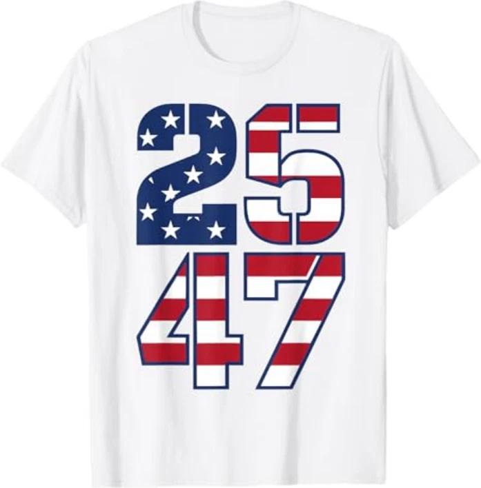 2547 Patriotic Vintage Usa American Flag 25 47 Tshirt S