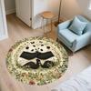 Panda and Grassland Pattern Round rug,Carpet Rug for Living Room Bedroom Sofa Playroom Decor,Non-slip Floor Mat,Holiday Gifts and Birthday Gifts