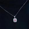 Pink Zircon Princess Necklace: Trendy Full Diamond Luxury Clavicle Chain for Women