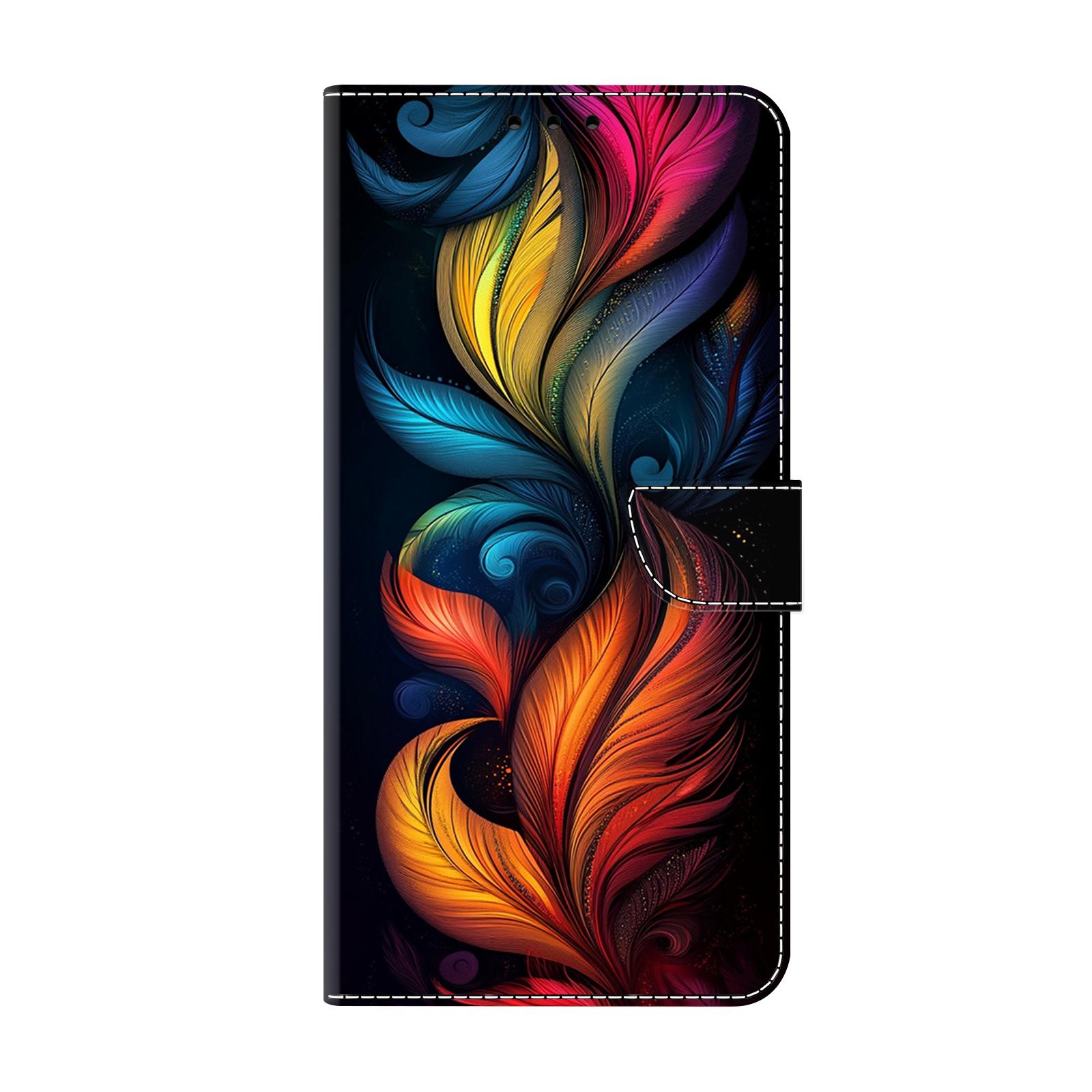 

Кошелек из ПУ кожи с рисунком из цветных перьев, чехол для телефона, противоударный, с отделениями для карт для iPhone, Samsung, Huawei, Xiaomi, Motorola, Oppo, Google, Nokia, LG, Oppo, Sony. Nokia G20