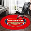 1pc A-Arsenal Carpet, Round Rug, Comfortable, Suitable for Entryways, Living Rooms, Office, And Bedrooms, Christmas Decoration
