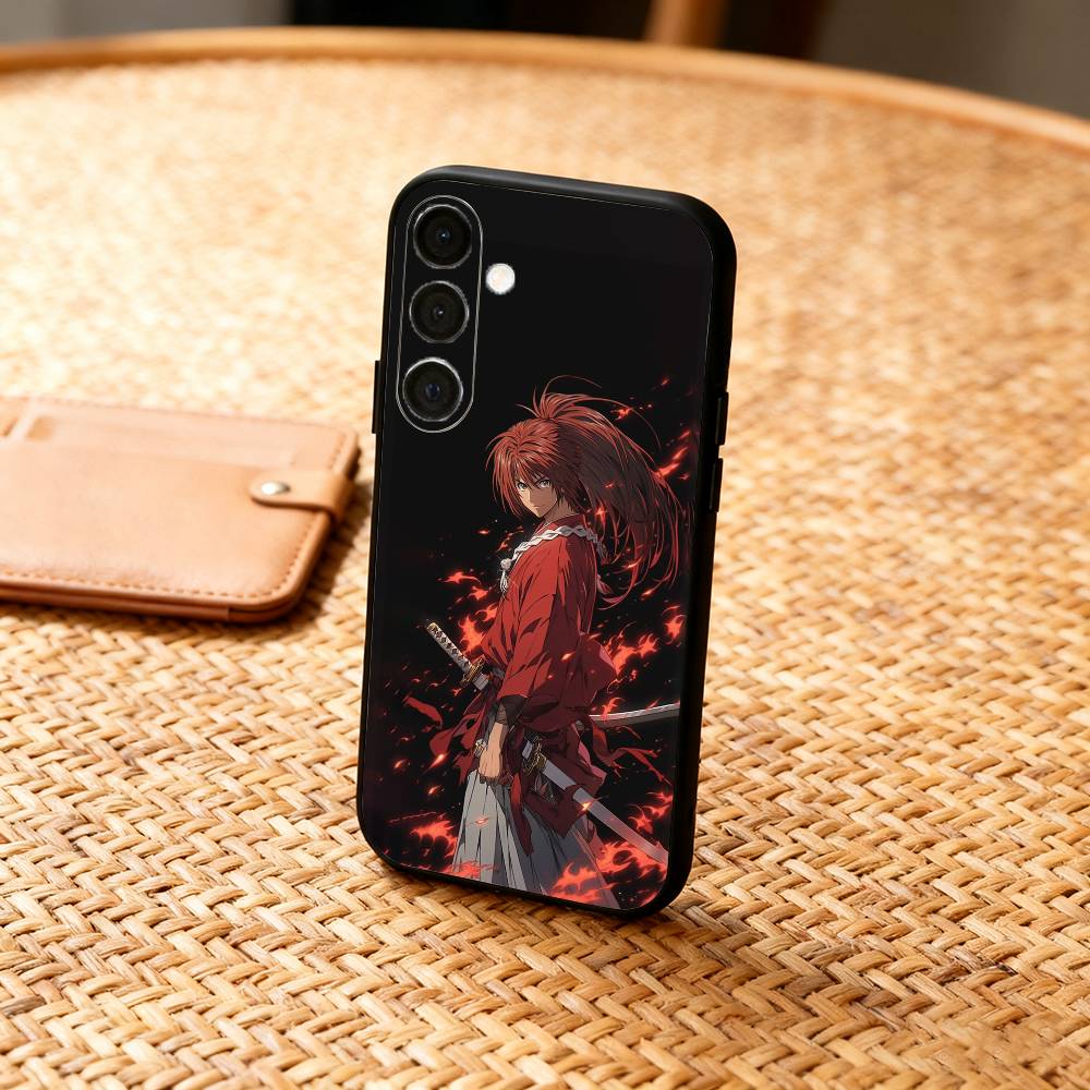Anime R-Rurouni Kenshin Phone Case For Samsung A73,72,71,53,52,51,22,91,80, Soft Black Cover