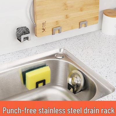 Stainless Steel Kitchen Sponge Holder & Drain Rack