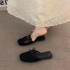 French niche nude with skirt bag head sandals girl summer gentle fairy evening breeze half slippers