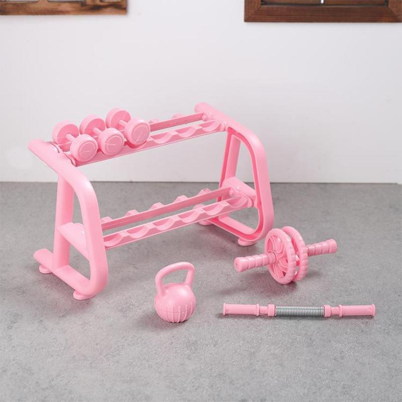 Mini Fitness Equipment Dollhouse Simulation Gym Treadmill Dumbbell Weight Lifting Machine Model Decor 1/12 Doll House Accessory