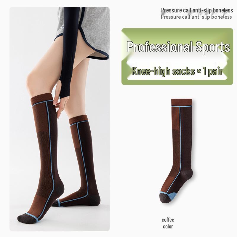 Women's Over-the-Knee Sports Compression Socks for Running, Cycling, and Fitness in Autumn and Winter