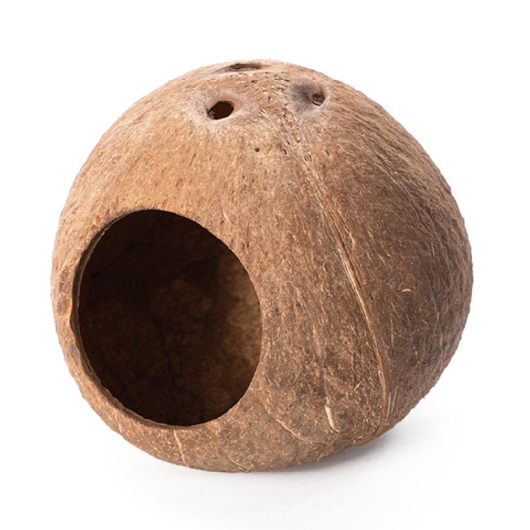 Натуральный кокосовый домик для хомяка, крытая пещера для лазания для активного питомца, для жевания