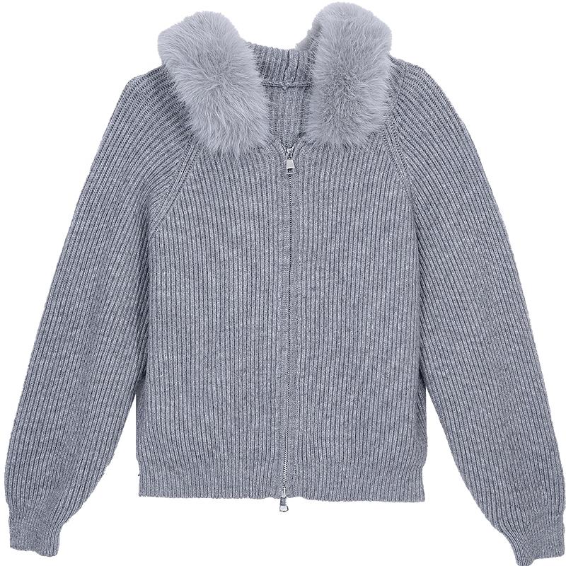Betu Women's Hooded Knitted Cardigan