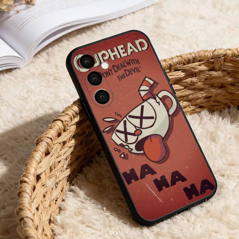 Video Game Cupheads Phone Case For Samsung Galaxy A91,80,73,72 ,71,53,52,32 ,31,22,21s,20,Soft Black Case