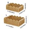 Rectangular Paper Rope Storage Basket Handmade Handwoven Toilet Paper Storage Basket Decorative Scalloped Edge