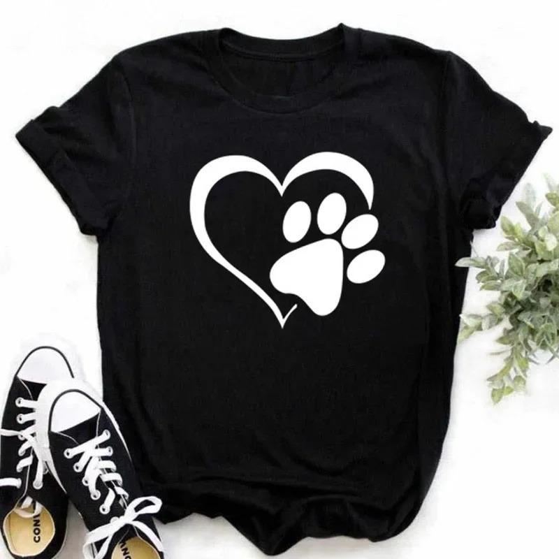 T-shirt Femme Imprimé Cœur Papillon Coloré Plume Rose Haut Décontracté Manches Courtes Pour Passionnés de Mode