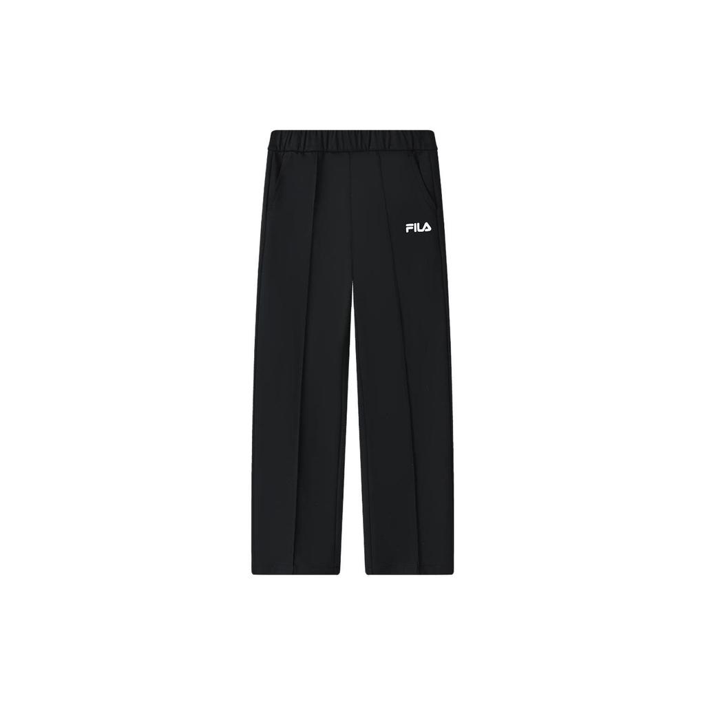 FILA X Magic Stick Collaboration X Magic SS23 Solid Color Straight Leg Knit Casual Pants Women pants Black F11W329606FBK