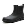 Man Shoes Wear-resistant Non-slip Rain Boots for Men Wellies Loafers Without Lacing Comfortable Low-heel Mud Gum 2024 Rubber New
