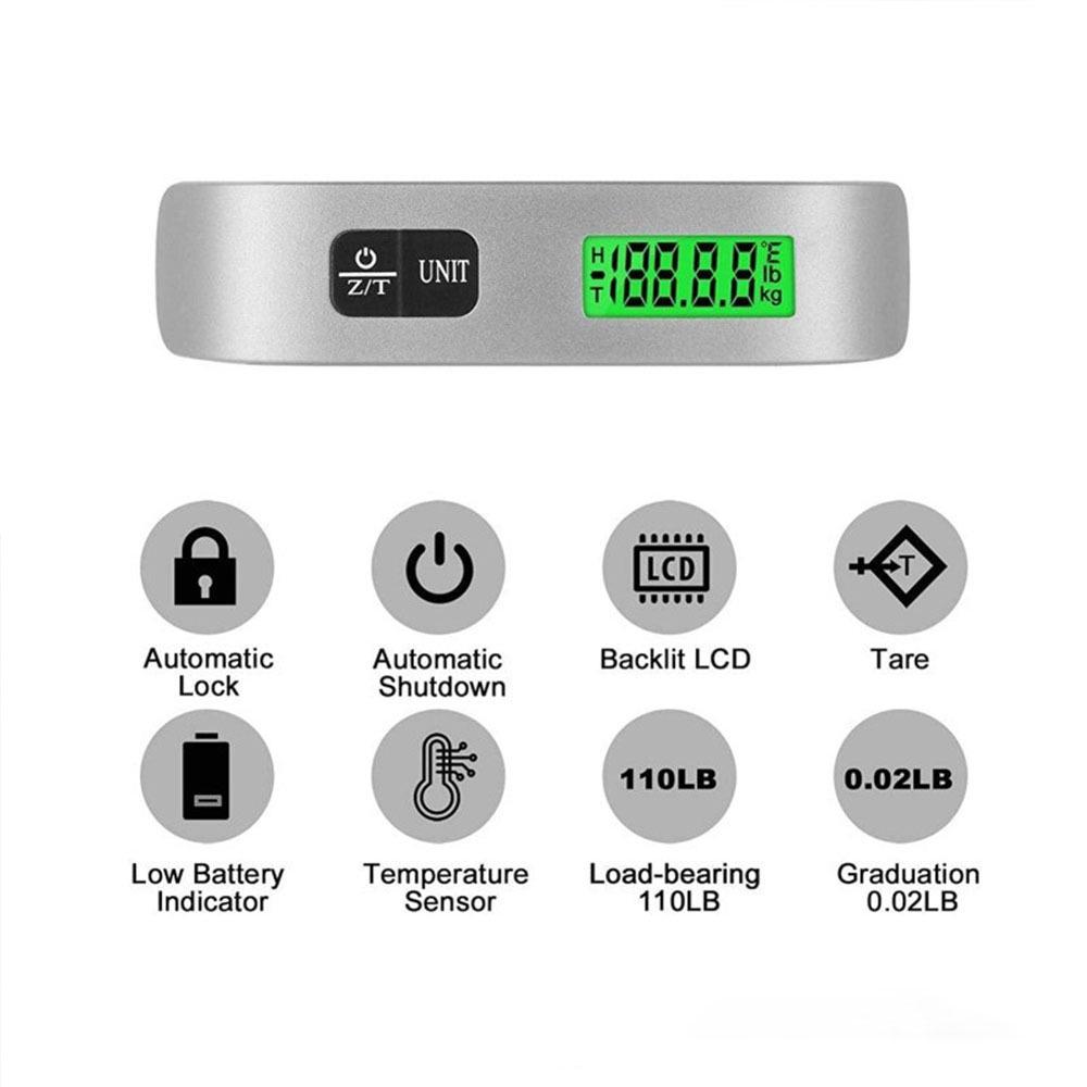 Portable 50KG Electronic Luggage Scale with Thick Handle