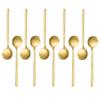 AT21-Stainless Steel 30 Pcs Espresso Spoons Teaspoons For Coffee Sugar Dessert Cake Ice Cream Soup Antipasto (Gold)