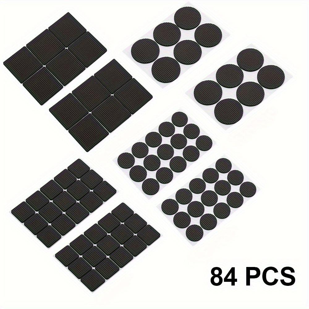 

84/168pcs Anti-Slip Furniture Mats. Self-adhesive rubber pads for hardwood floor protection. чорний