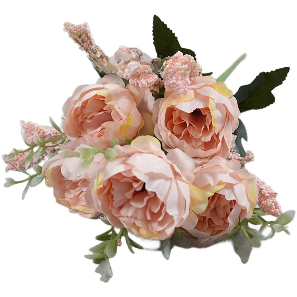 Peony Bouquet 5 Head Peony Bouquet Handcrafted Embossed Petals