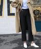 Ppaeppae Secret Banding Stretchy Front Slit Slacks