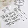 1Pair Butterfly Headphone  Buckle Diy Zircon Headphone Decoration Clip Removeable Easy To Install Earbud Accessories