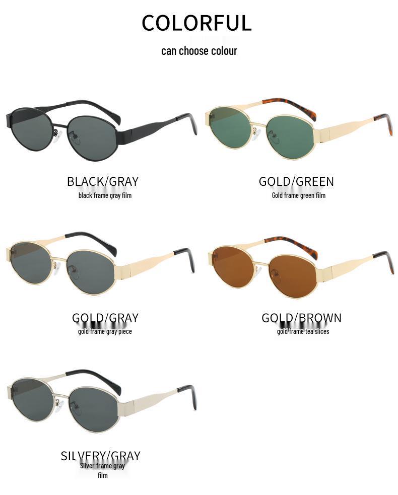 Women's 2025 High-End Retro Cat-Eye Arc De Triomphe Oval Polarized Sunglasses