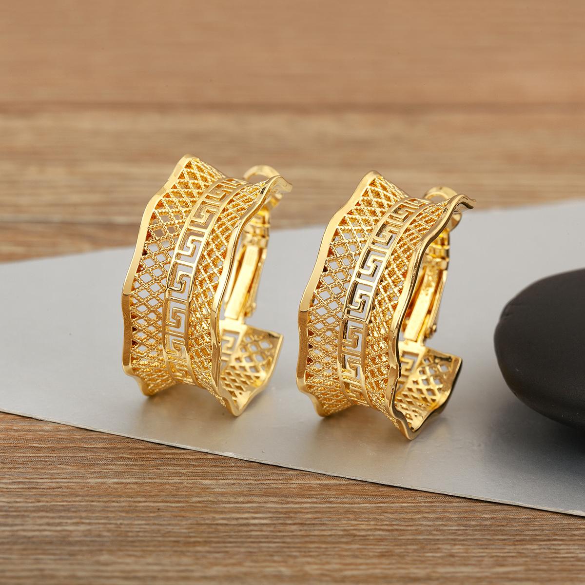 

Nidin New Trendy Irregular Geometric Circle Hoop Earrings 6 Styles For Women Female Hip-Hop Style Ear Jewelry Gifts Wholesale