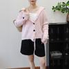 Design streamer large lapel knitted cardigan autumn and winter new loose temperament sweater jacket women