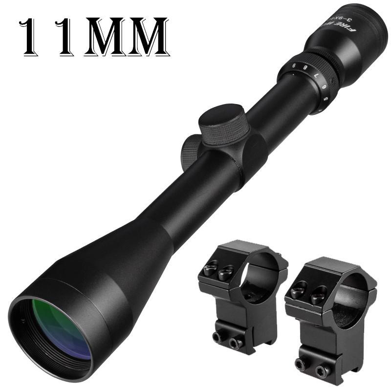 FIRE WOLF 3-9X40 Tactical Riflescope Optic Sniper Deer Rifle Scope Hunting Scopes Airgun Rifle Outdoor Reticle Sight