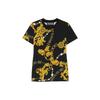 Chain Print Round Neck Pullover Short Sleeve T-Shirt Women Tops Black E75HAH608-EJS214-EG89