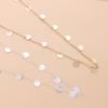 Long Bohemia Round Metal Sheet Necklace for Women Trendy Tassel Chain Vintage Statement 80Cm Necklace Personality Jewelry Gift
