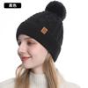 Knitted hat, scarf, gloves, three-piece set, women's winter velvet, warm outdoor riding, ear protection, wool, knitted hat