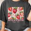 Strawberry Taste And See Floral Comfort Color Shirt, Bible Verse T-Shirt, Christian Inspirational Shirt, Strawberry Shirt, Summer Berry Tee
