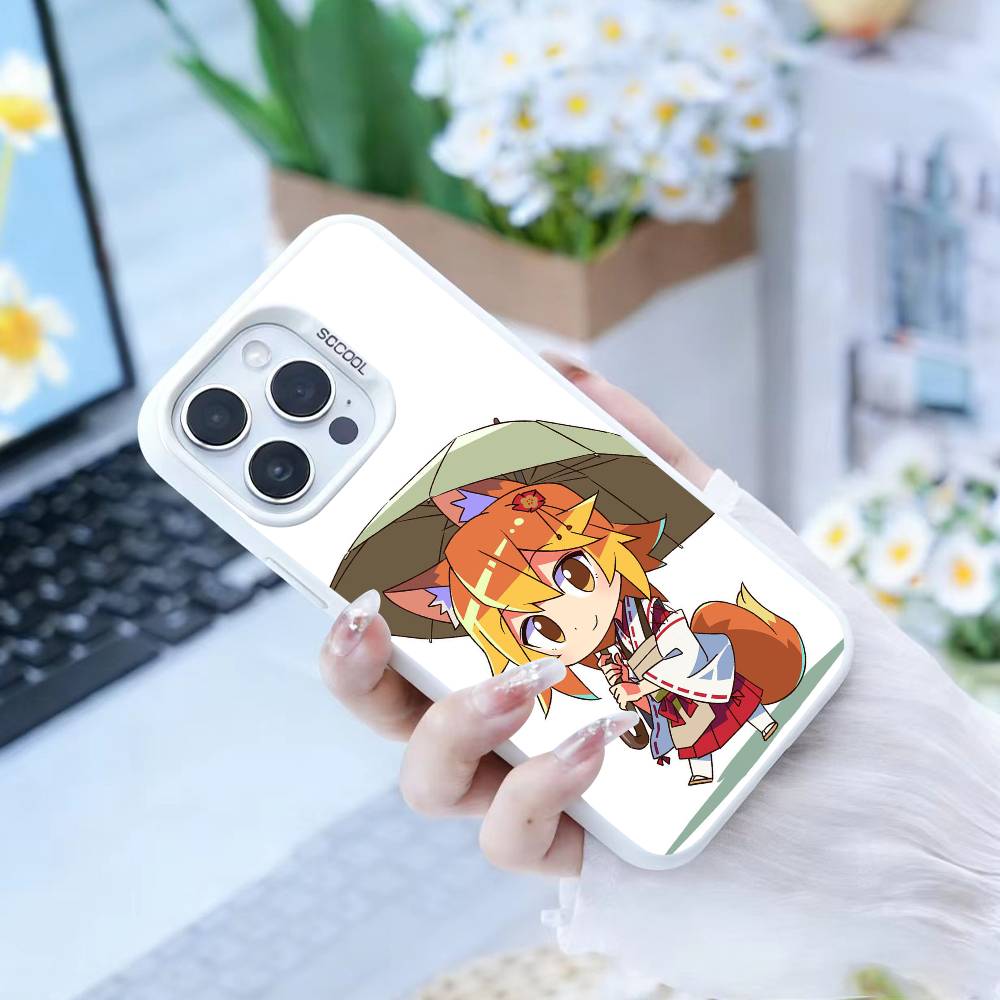 The Helpful Fox Senko-san Senko Phone Case For iPhone17, 16,15,14,13,12 Pro Max white Candy Matte Shockproof Cover iPhoneXSMAX