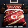 Set Biancheria da Letto Design Middlesbrough FC 1 Copripiumino + 2 Federe Morbido Traspirante Biancheria da Letto per la Casa