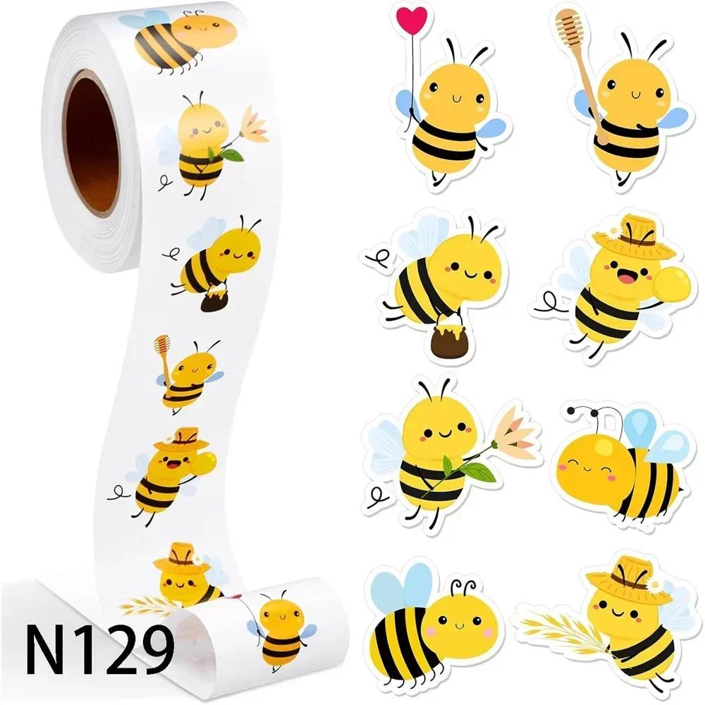 Animals Stickers 500Pcs/Roll Heterotypic Forest 2.5cm/1.0'' Art Labels Learning Rewards Adorn Gifts For Watercup Phone PC Pad