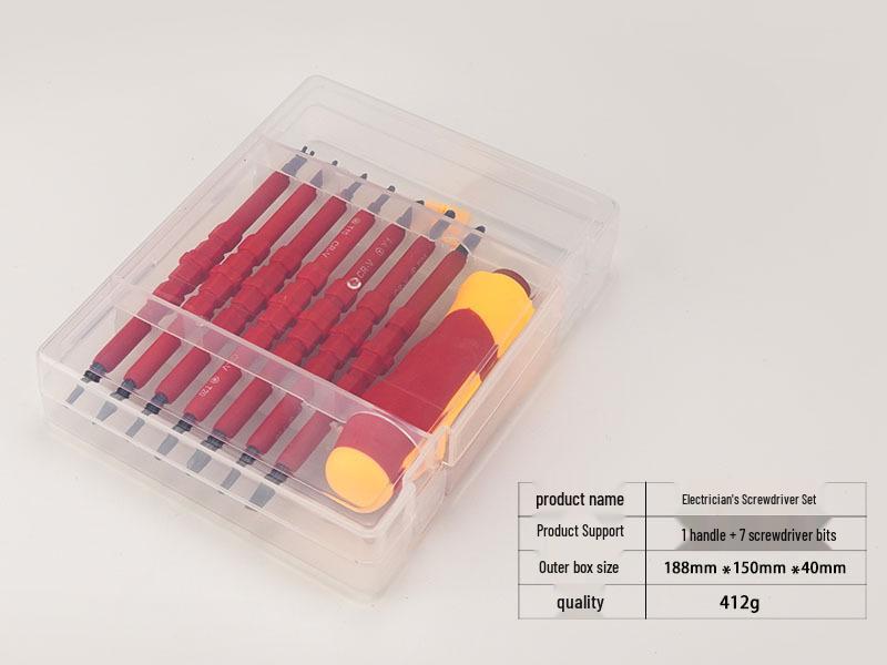 Insulated Magnetic Screwdriver Set: Flathead & Phillips Repair Tool Kit.