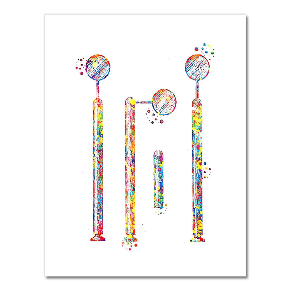 

Оборудование Медицинские стоматологические плакаты и принты Анатомия зубов Акварельная живопись Картина на холсте Подарок стоматологу Декор для стен клиники 21x30cm No Framed