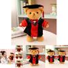 Adorable Plush Teddy Bear Graduate With Cute Doctoral Hat And Gown 30cm Tall