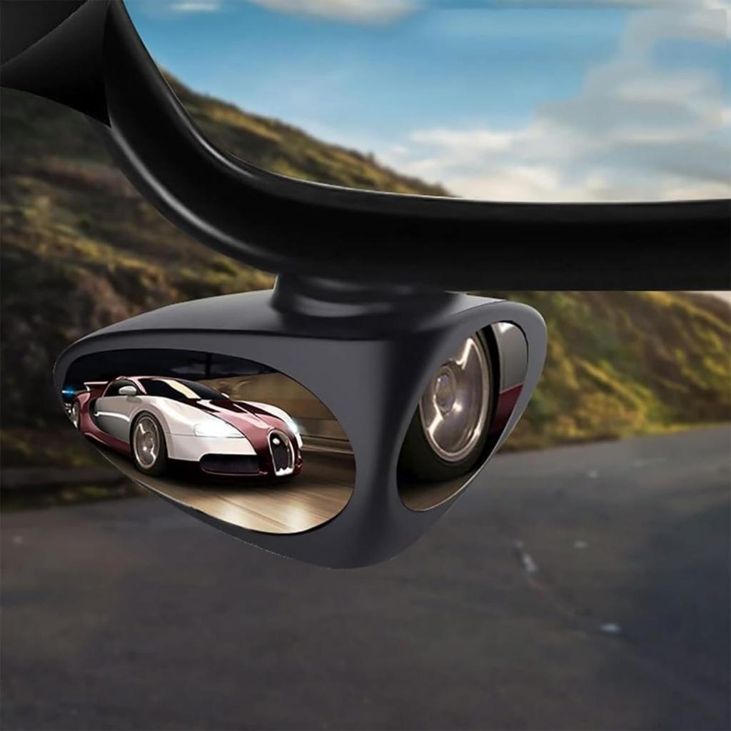 GrnArt Car Auxiliary Adjustable Secondary Side Mirror for Adjustable and Easy Eliminates Blind Spots Mirror, 360-Degree Angle, Cars, Installation,