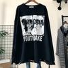Toamnă Mărimi Mari Femei Tricouri Mânecă Lungă Rupturi Oversized Larg Casual Hanorac Sweatshirt Topuri Negru Alb Pulover