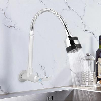 Robinet mural rotatif à eau froide simple G1/2 po pour cuisine et maison