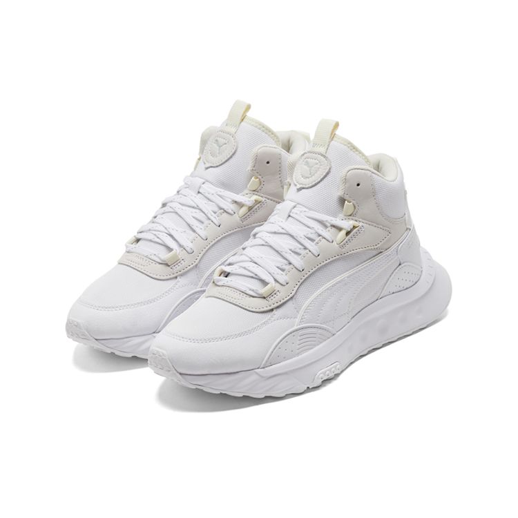 Puma Wild Rider Ύφασμα Δέρμα Συνθετικό Δέρμα Επάνω Στρώση Δέρμα Αγελάδας Καουτσούκ PU Άνετα Ευέλικτα Mid-Top Casual Παπούτσια Unisex Casual Παπούτσια 382003-02