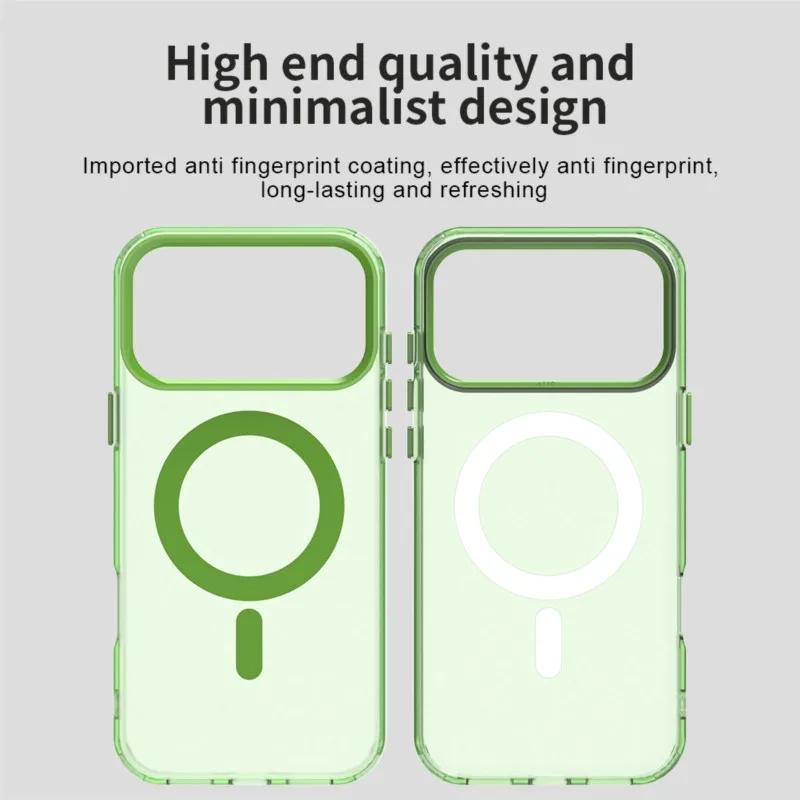 For Magsafe Magnetic Case for IPhone 17 Air Candy Color Translucent PC + TPU Shockproof Hard Bumper for Iphone 17 Pro Max 17pro
