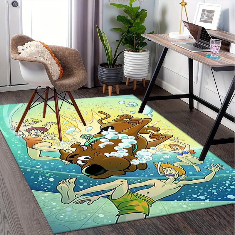 Mata na krzesło biurowe Scooby-Doo do domowego biura, Ochrona podłogi, Antypoślizgowe maty kuchenne, Uroczy dywanik z kreskówkowym wystrojem