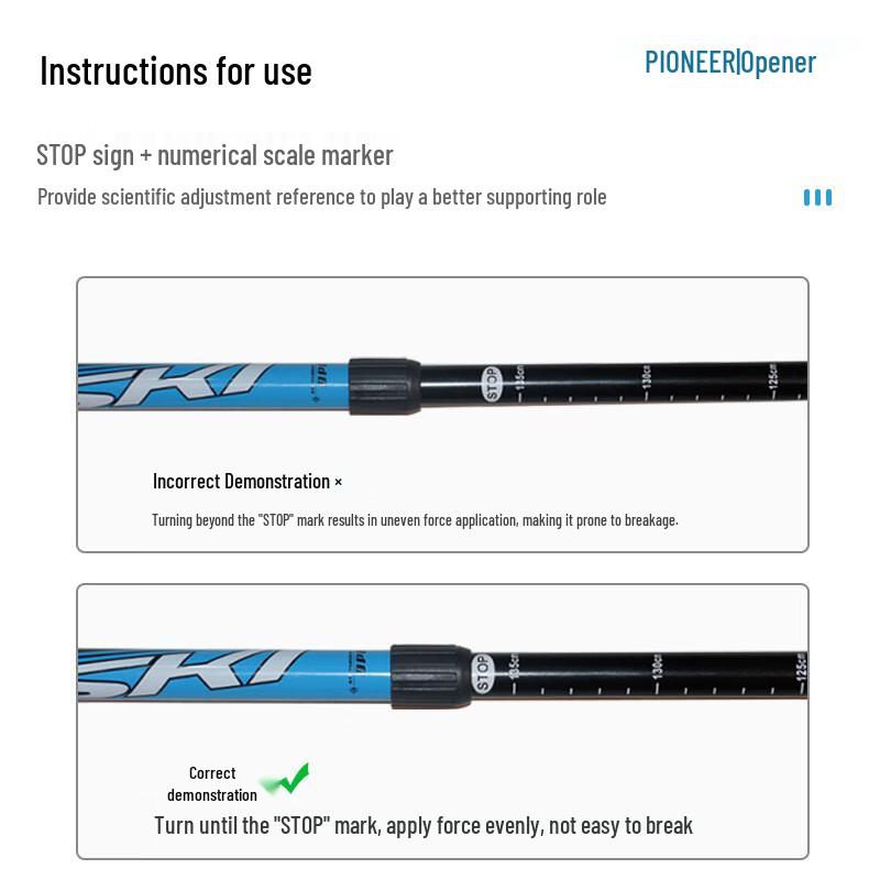 Kaituozhe 3-Section Telescopic Trekking & Walking Pole