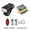 Aluminum Alloy Bike Headlight & Taillight Set: High-Brightness with Power Display for Night Riding