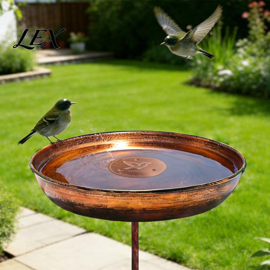 Water Sanitizer for Backyard Bird Baths Bath Copper Disc, Purifier Pure 3 Point Maintenance Tool Support, 4 Inch Purification Disc Outdoor Garden