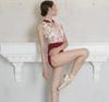 ProDance and Black Floral Ballet Leotard PLHI005B L Red, Green, High-Neck (Size (165), Red)