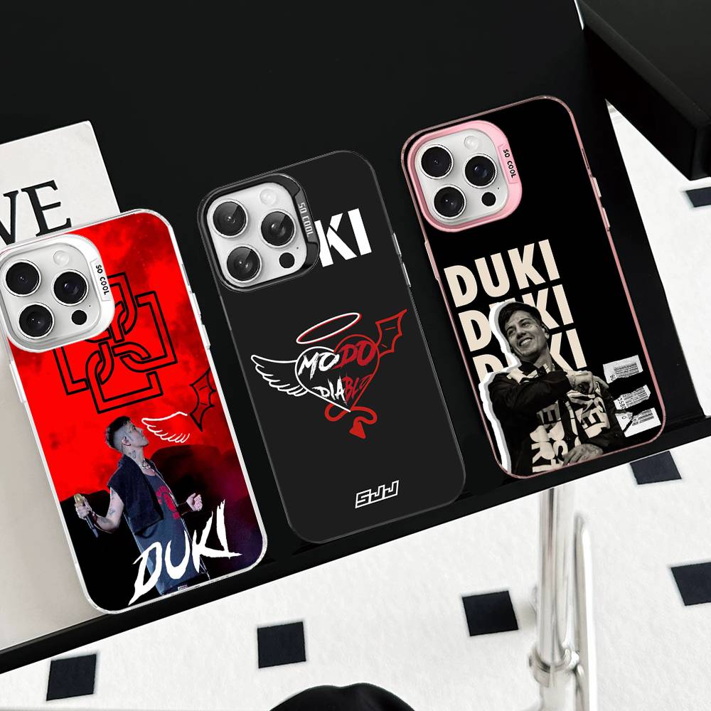 Fashion Rapper DUKI Phone Case Color Silver Shell For LPhone 17 16 16e 15 14 13 12 11 Pro Max Plus