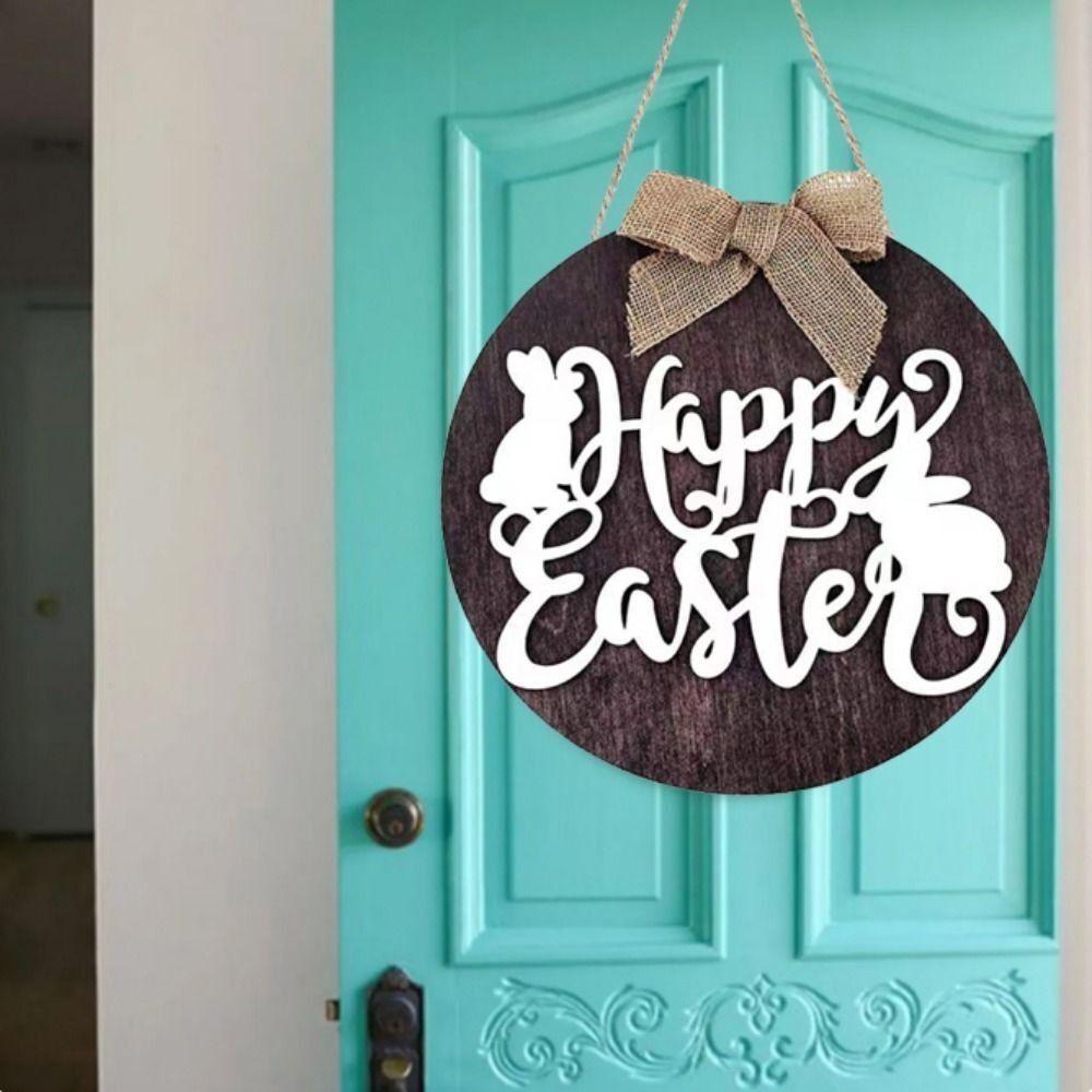 

Crafts Easter Door Plaque Sign Wood Wooden Hanging Door Plaque Easter Door Hanger Party