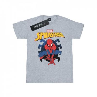 Mens Spider-Man Web Shooting Emblem Logo T-Shirt